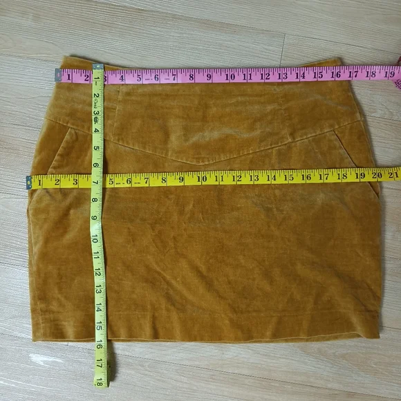 SOLD Lot H&M Velvet Mustard Mini Skirt And Hippie Rose Floral Mini Skirt 10 M - Picture 6 of 7